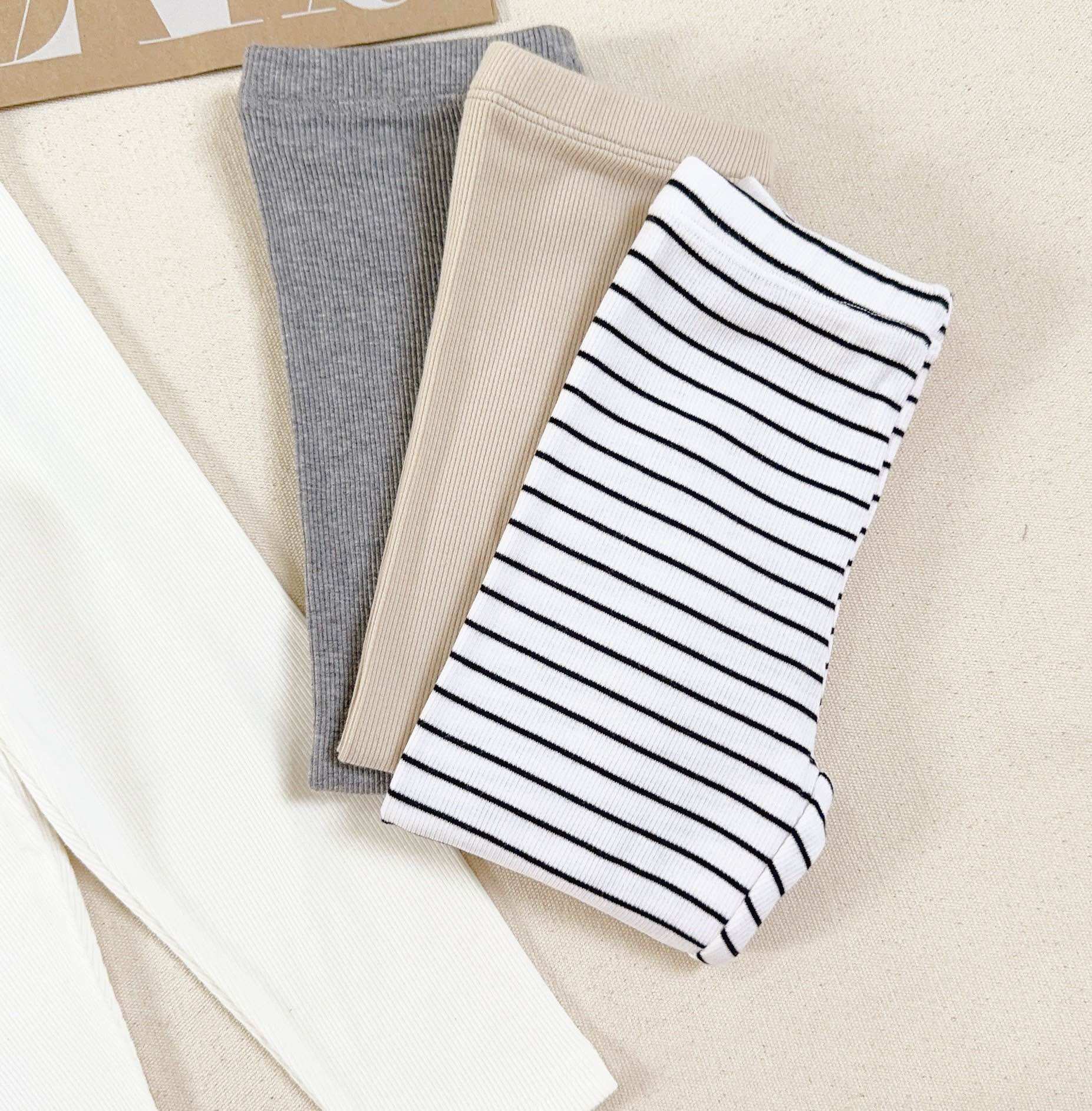 Set 4 quần legging tăm dài cho bé gái