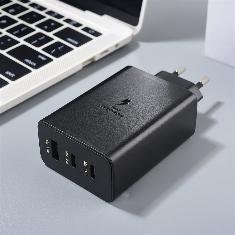 Sạc Nhanh Siêu Tốc Samsung 65W PD Kèm Bộ Chuyển Đổi Nguồn EU Và Cáp Type C Kép Dành Cho Galaxy S25 S