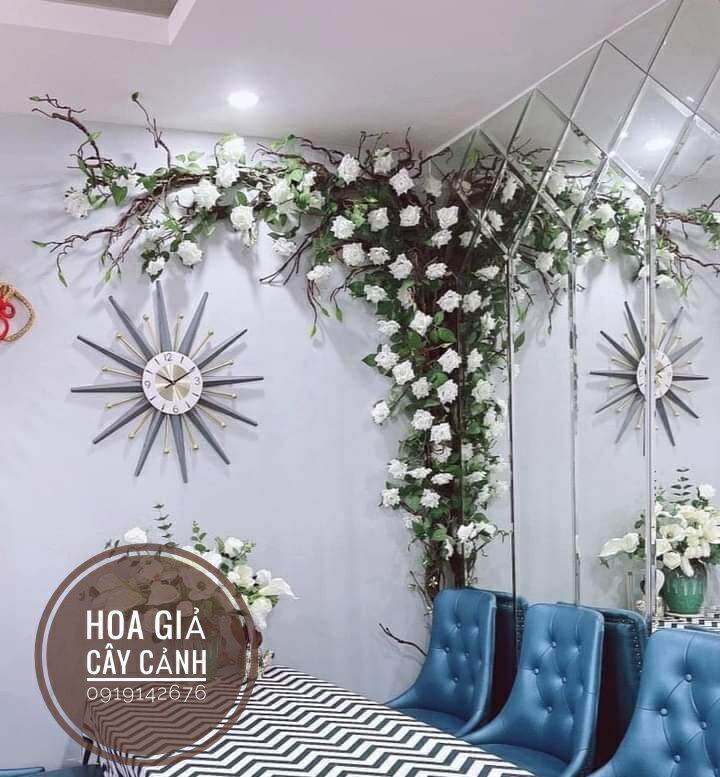 Dây Hồng Leo trang trí Thân Cổ 3M- Hoa Lụa