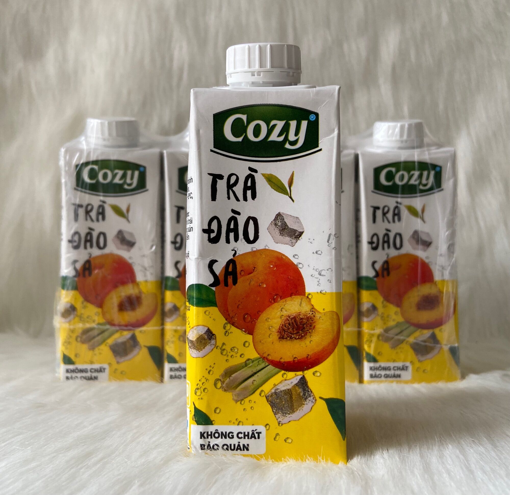 1 lốc COZY 225 trà Đào Sả /4 hộp *225ml