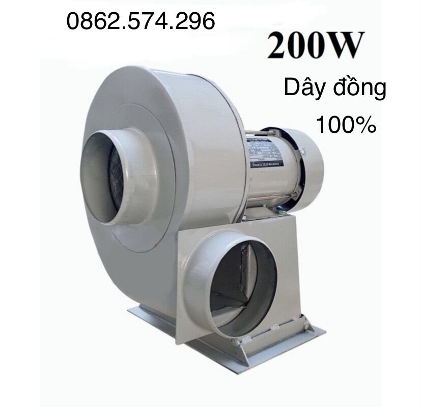 Quạt sên quạt hút ly tâm công xuất 200w dây đồng 100%