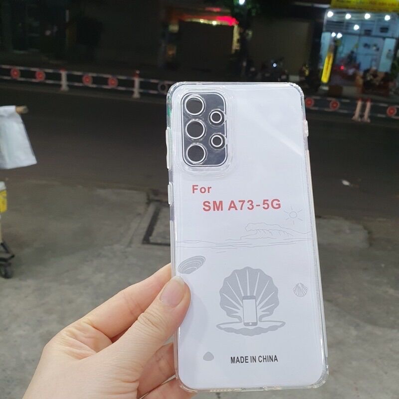 Ốp Samsung A13 4G,A13 5G,A73 5G dẻo trong suốt,viền bảo vệ camera.