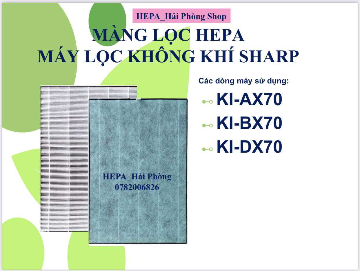 Màng lọc hepa sharp ki-ax70, ki-bx70,ki-dx70