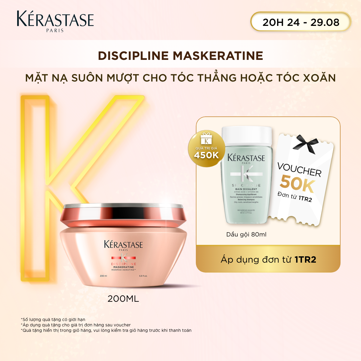 Mặt nạ suôn mượt tóc Kérastase Discipline Maskeratine 200ml