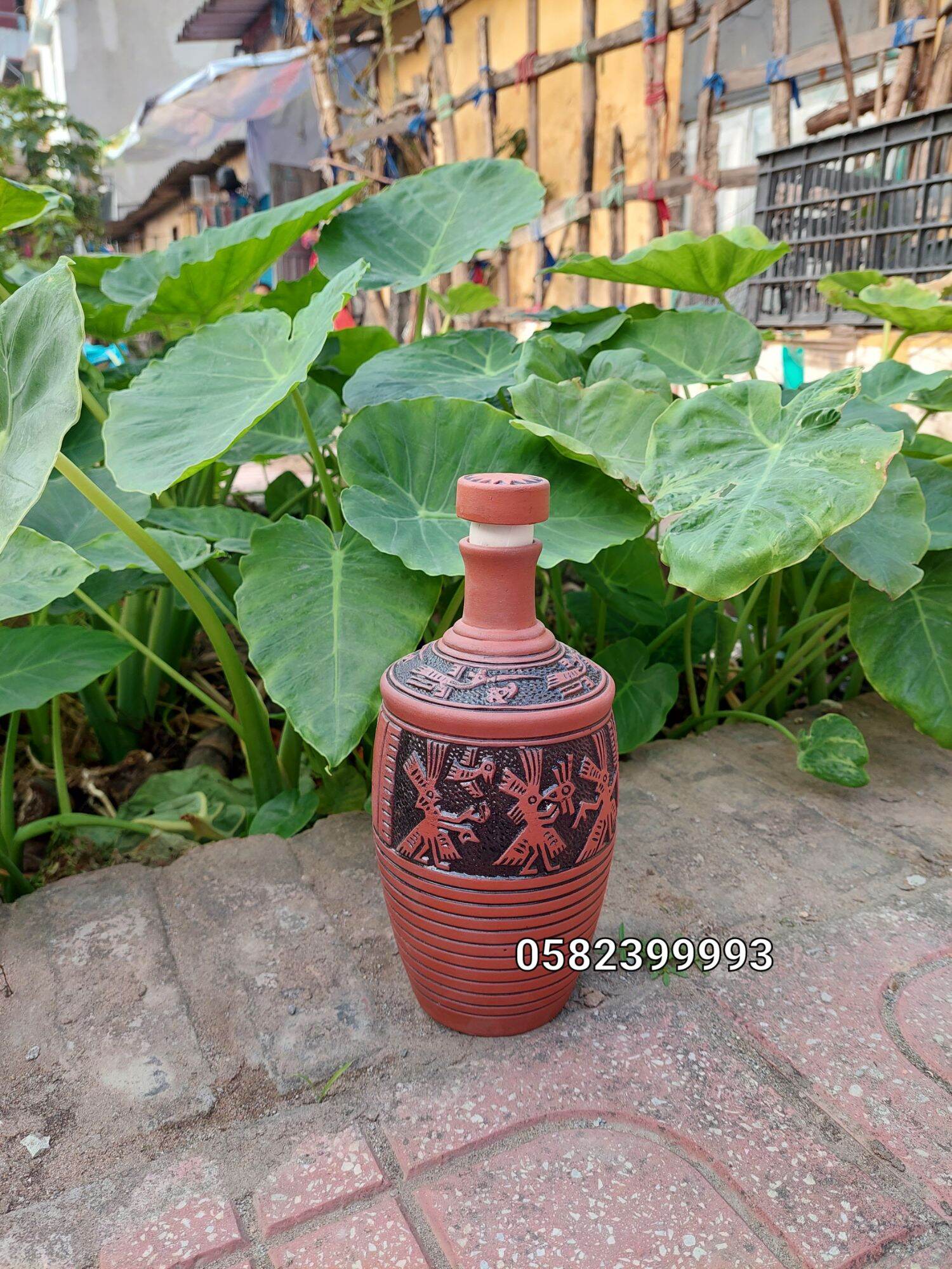 Chai sành Trống Đồng 1Lit (Loại xịn)