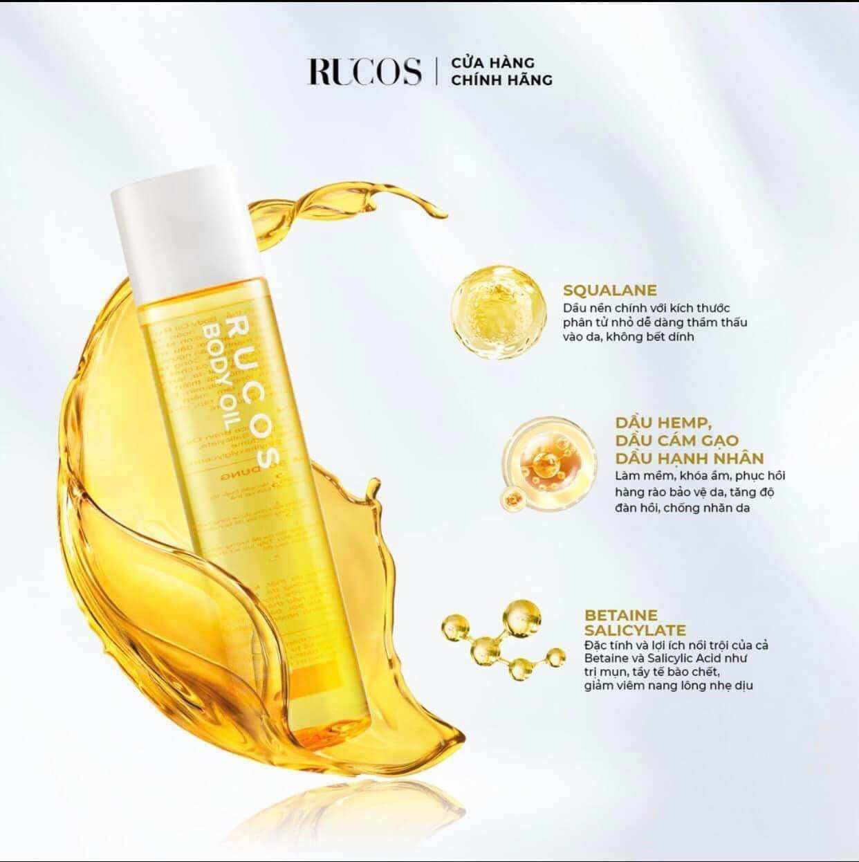 DẦU DƯỠNG DA BODY 4% BHA RUCOS