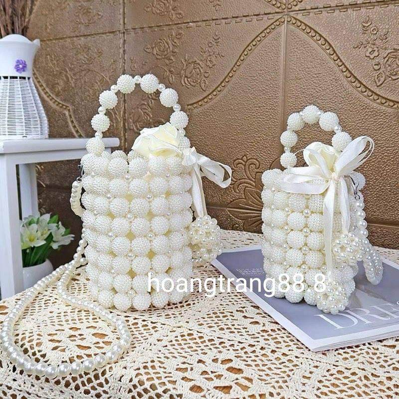 Túi xách hạt cườm giả ngọc trai