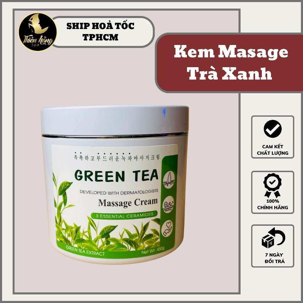 Kem massage trà xanh green tea hàn quốc hộp 450gr