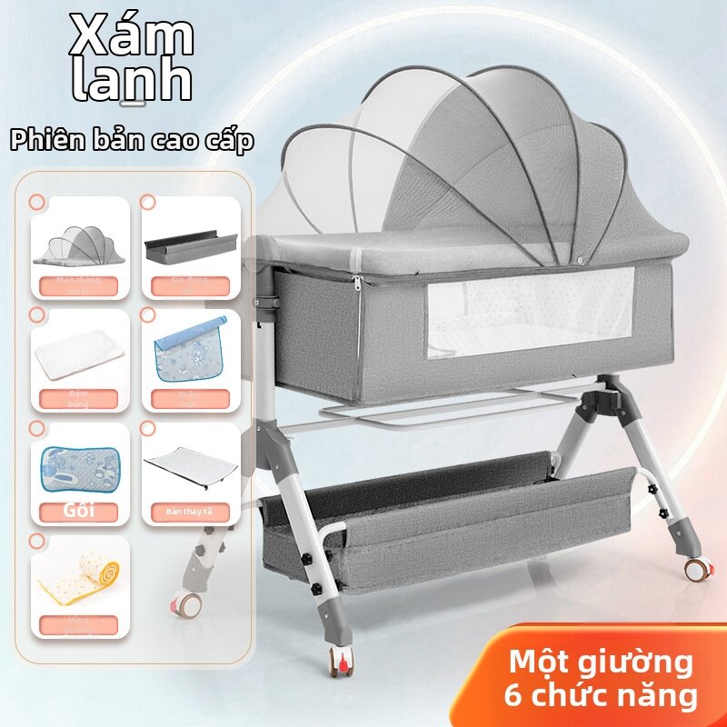 Giường Em Bé Đa Năng Gấp Gọn