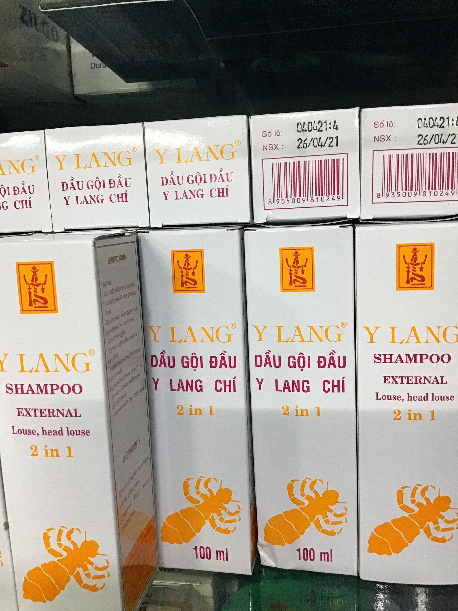 combo 3 chai Dầu gội diệt chấy Y LANG CHÍ