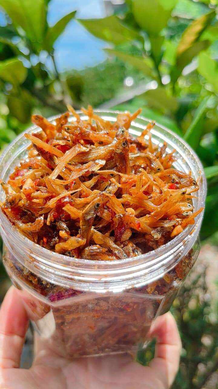 100gr cá cơm rim tỏi ớt