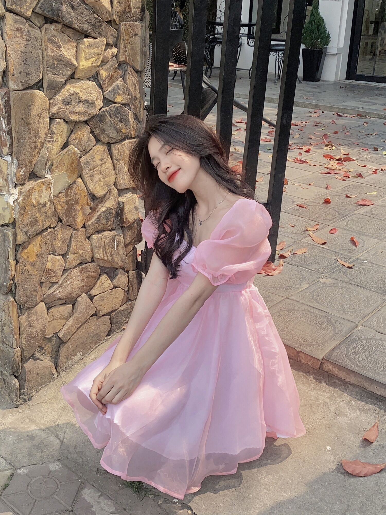 Đầm babydoll xòe công chúa mây