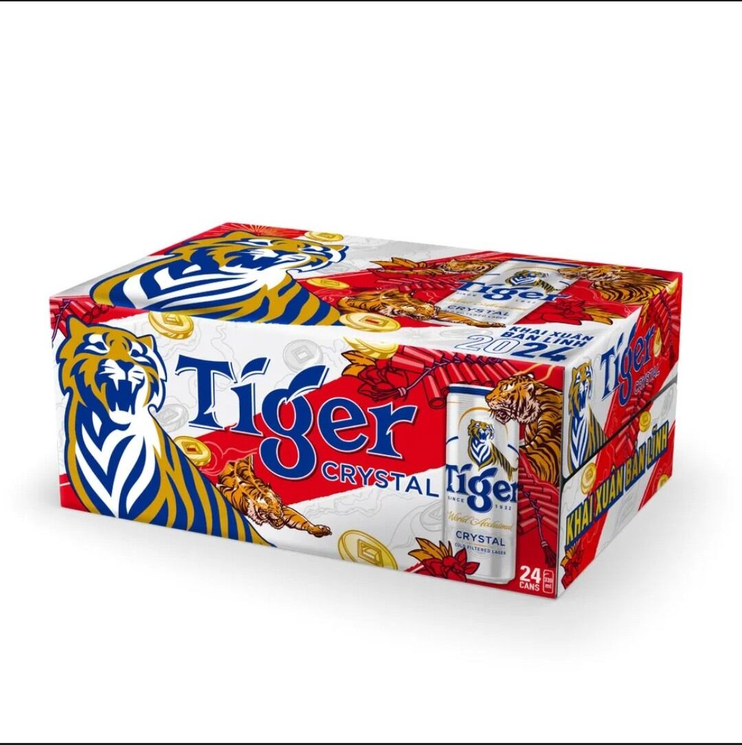 Bia Tiger bạc (thùng 20 lon 330ml)