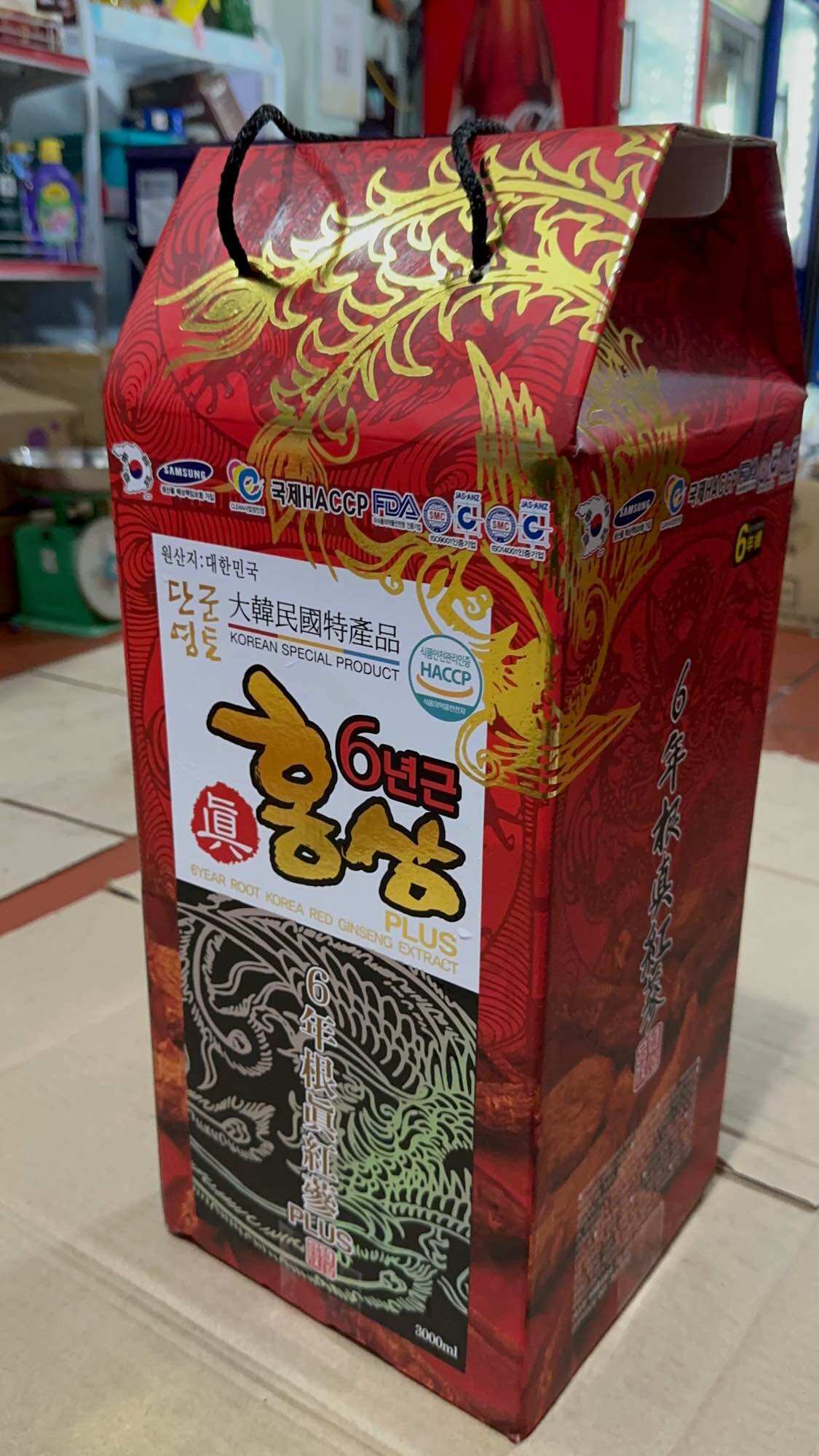 Nước Sâm chai lớn 3000ml - 3l Hàn Quốc