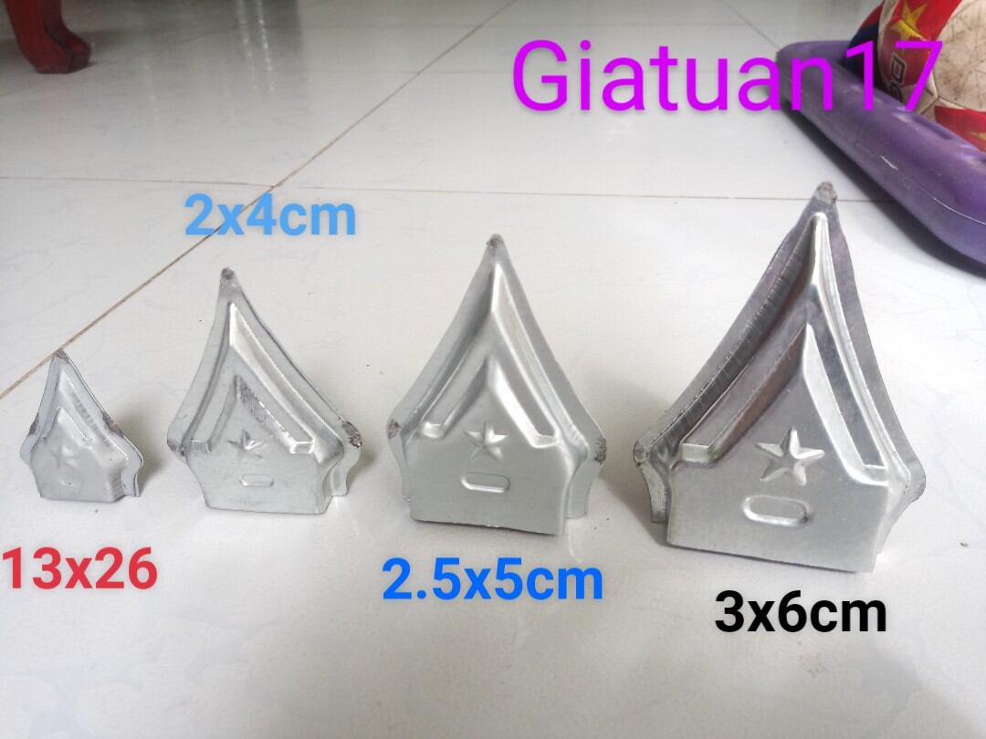 Nắp chụp bịt đầu sắt hộp, cửa cổng sắt, chông hàng rào 1340mm, 25x50mm,30*60mm...