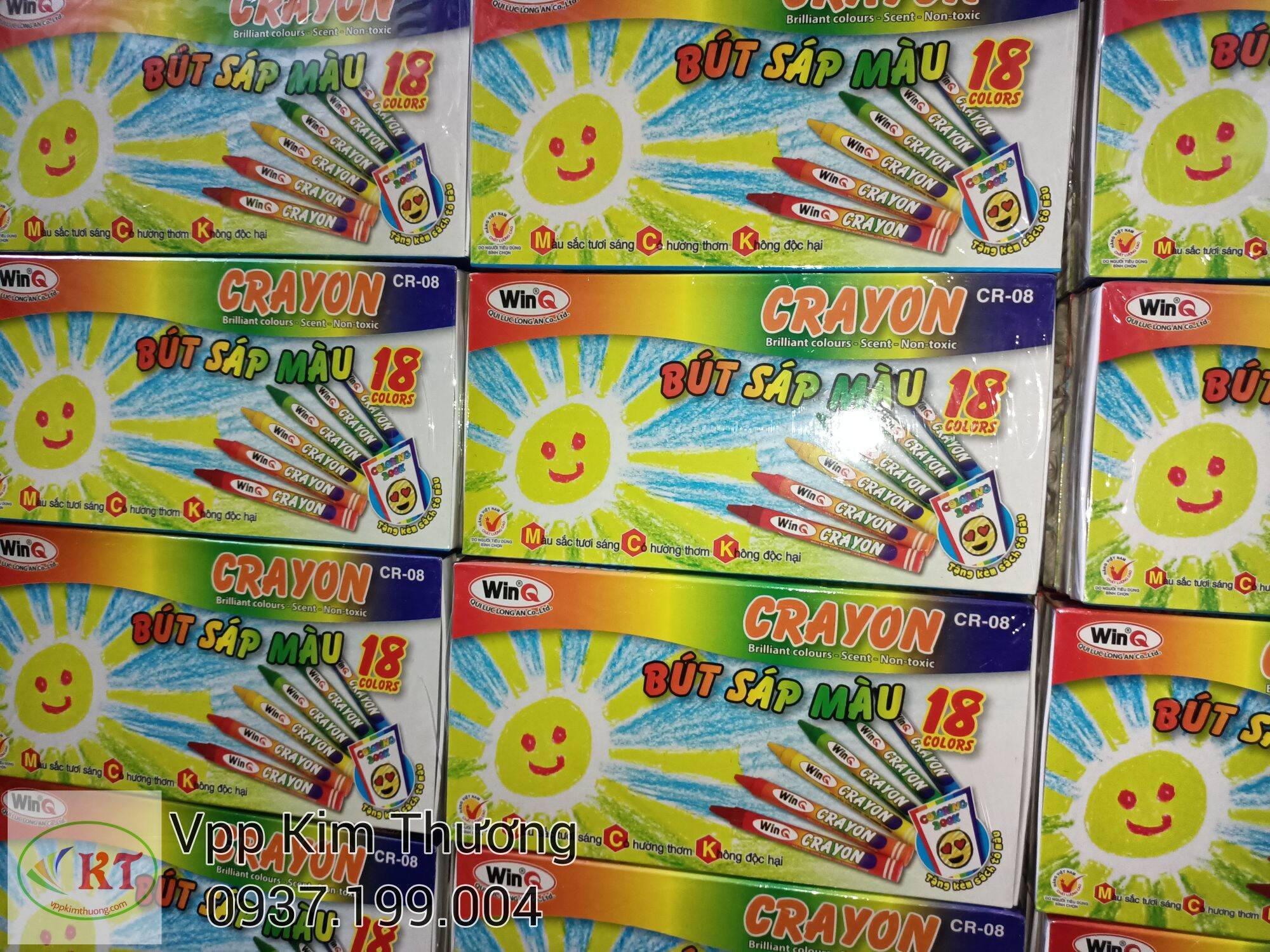 Sáp màu WinQ 18 màu CR-08