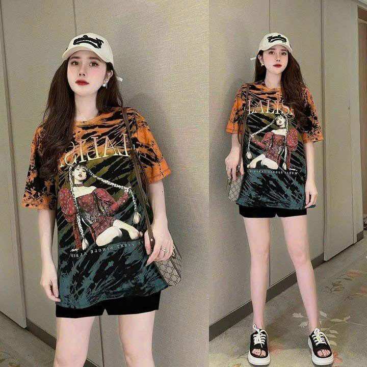SÉT BỘ SHORT NỮ THUN COTTON PHỐI 3D CAO CẤP