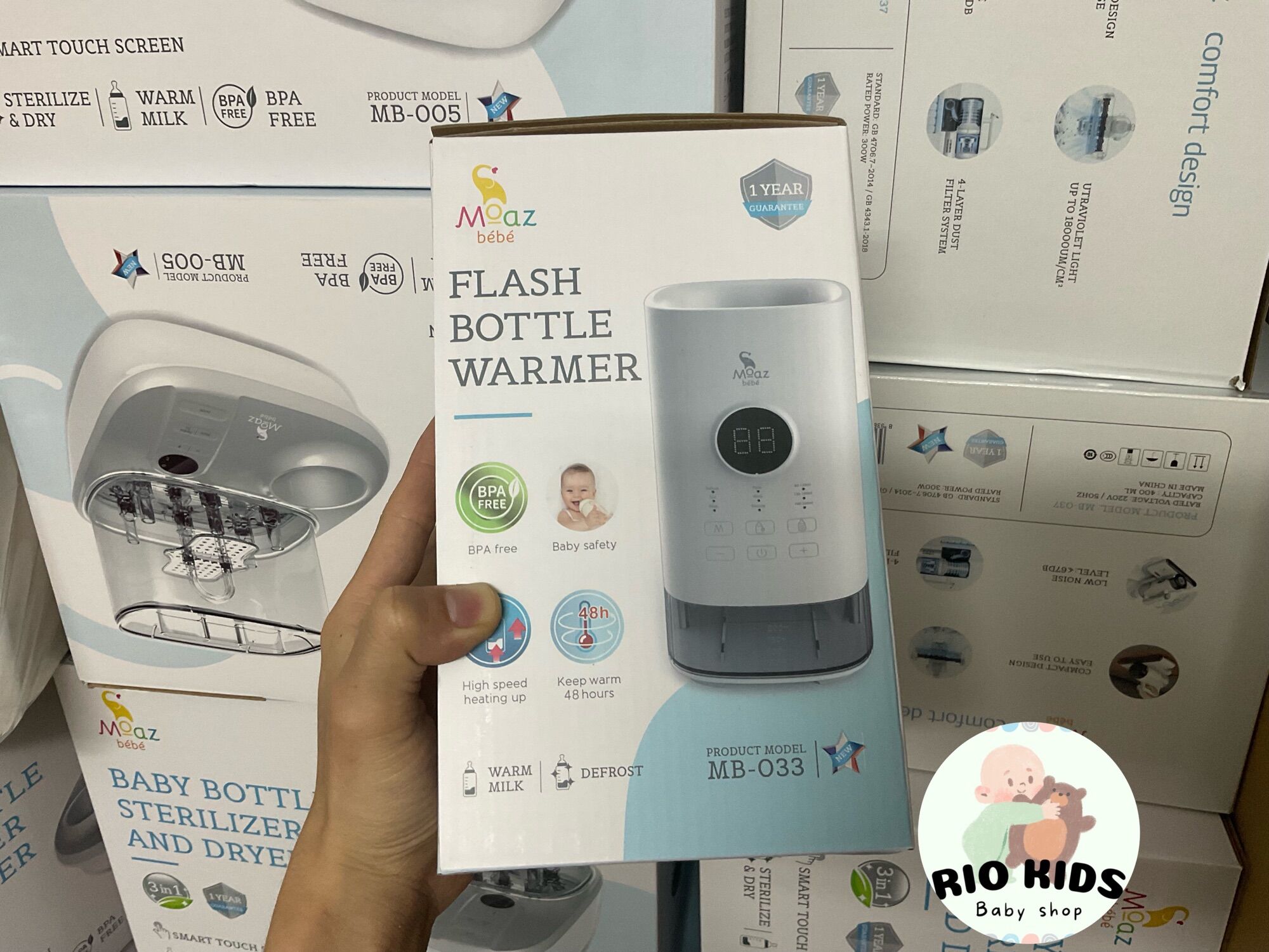 Máy Hâm Sữa Thông Minh Siêu Tốc Moaz Bebe MB-033