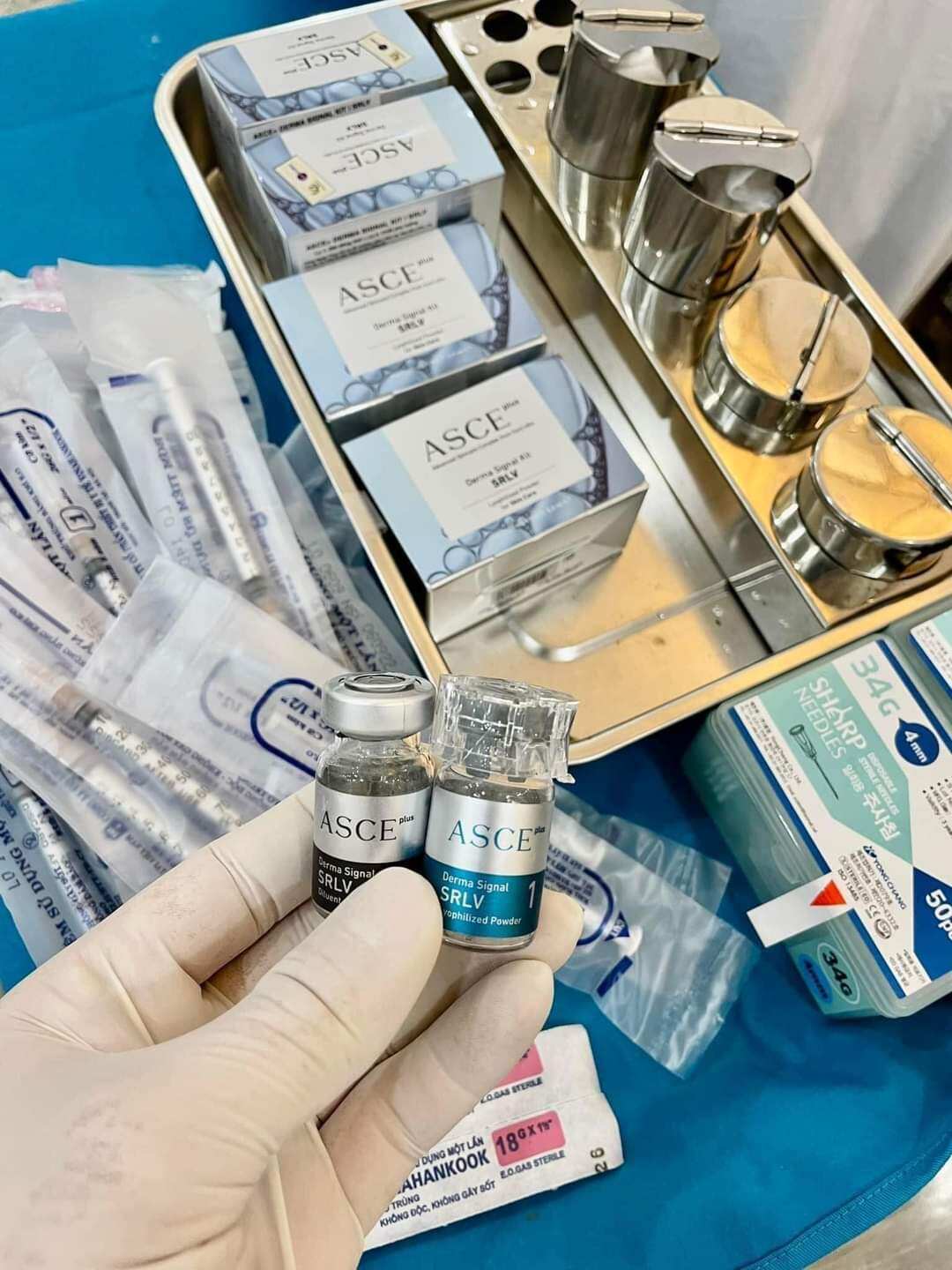 Tinh chất căng bóng da tiêm meso (EXOSOME) ASCE plus Cho Trẻ Hoá Da - 1 cặp