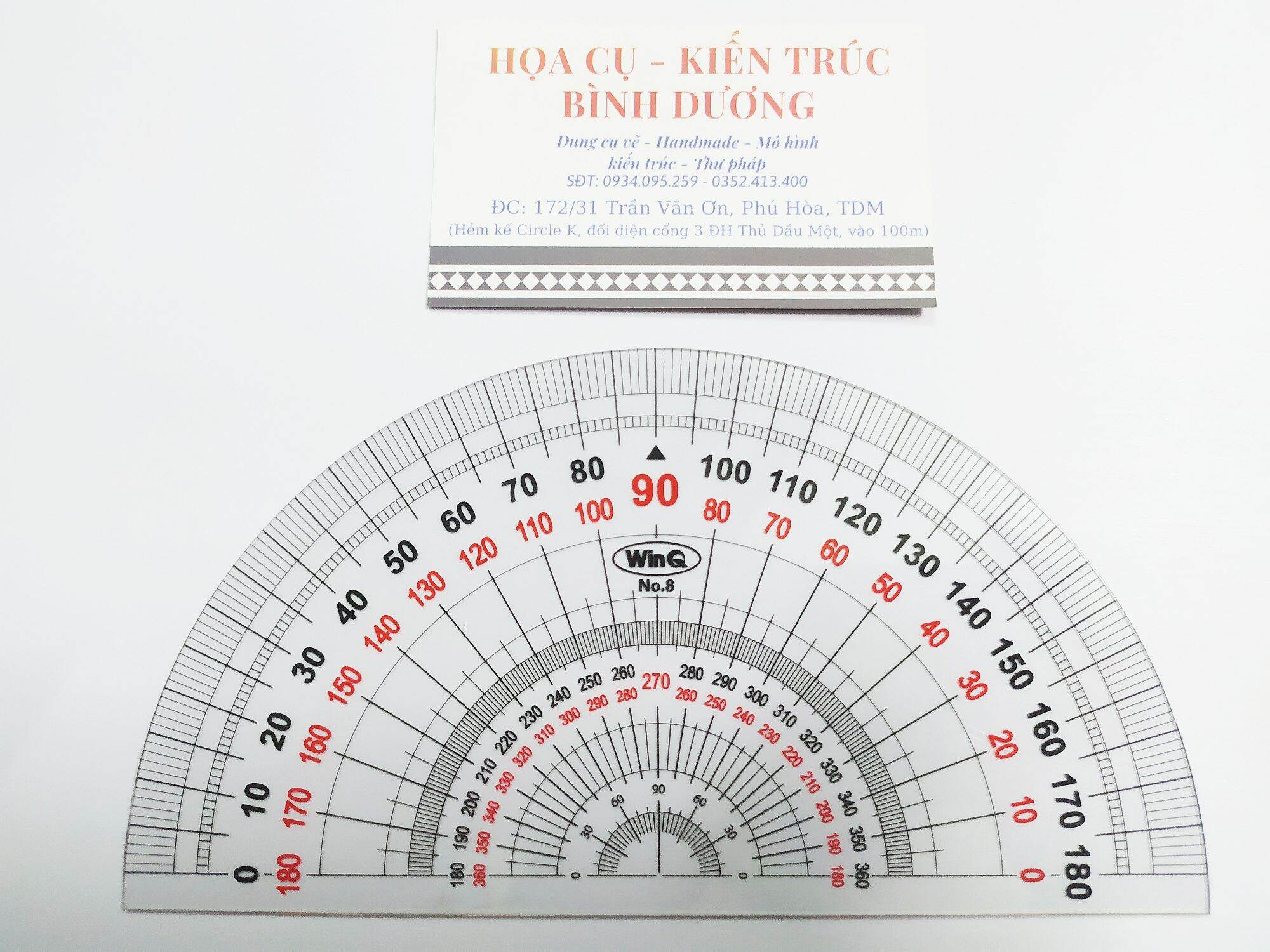 Thước đo độ lớn, thước bán nguyệt, thước đo 180 độ