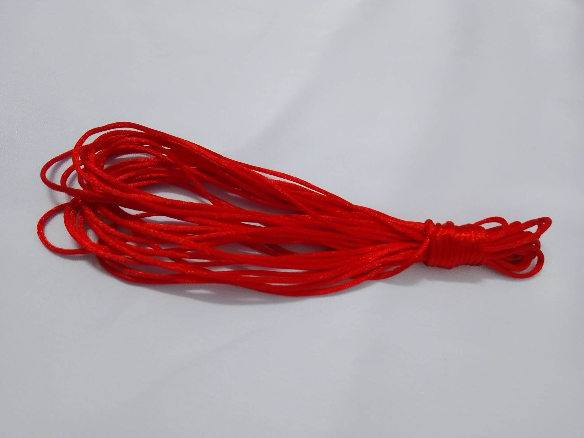 2m dây tim 1.5mm màu đen đỏ làm vòng handmade