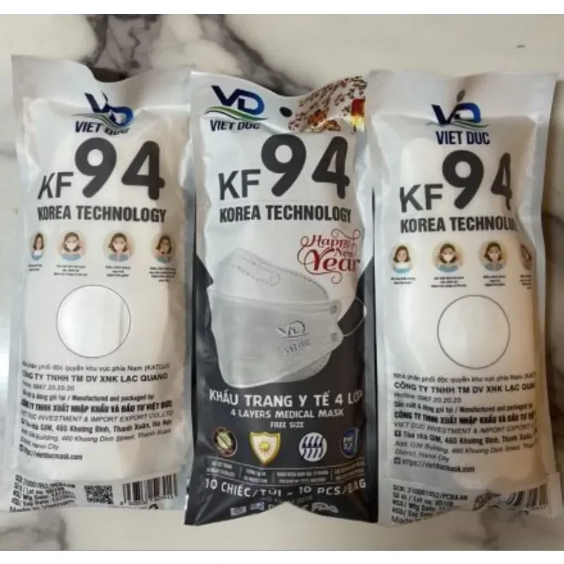 Khẩu Trang KF94 - Việt Đức 4 lớp (10 cái/túi/hộp)