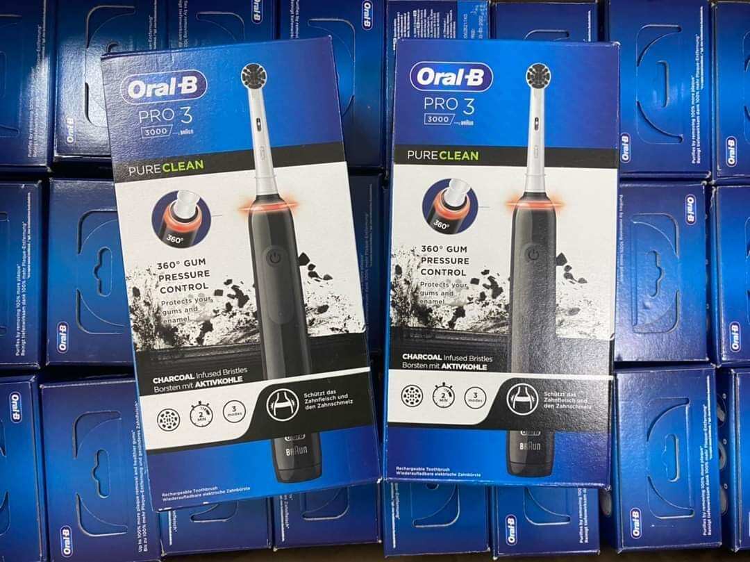 Bàn chải đánh răng điện Pro 3 3000 mẫu mới nhất - Pin sạc dùng trong 2 tuần - Làm sạch mảng bám - Chế độ làm sạch 3D - Dễ dàng sử dụng