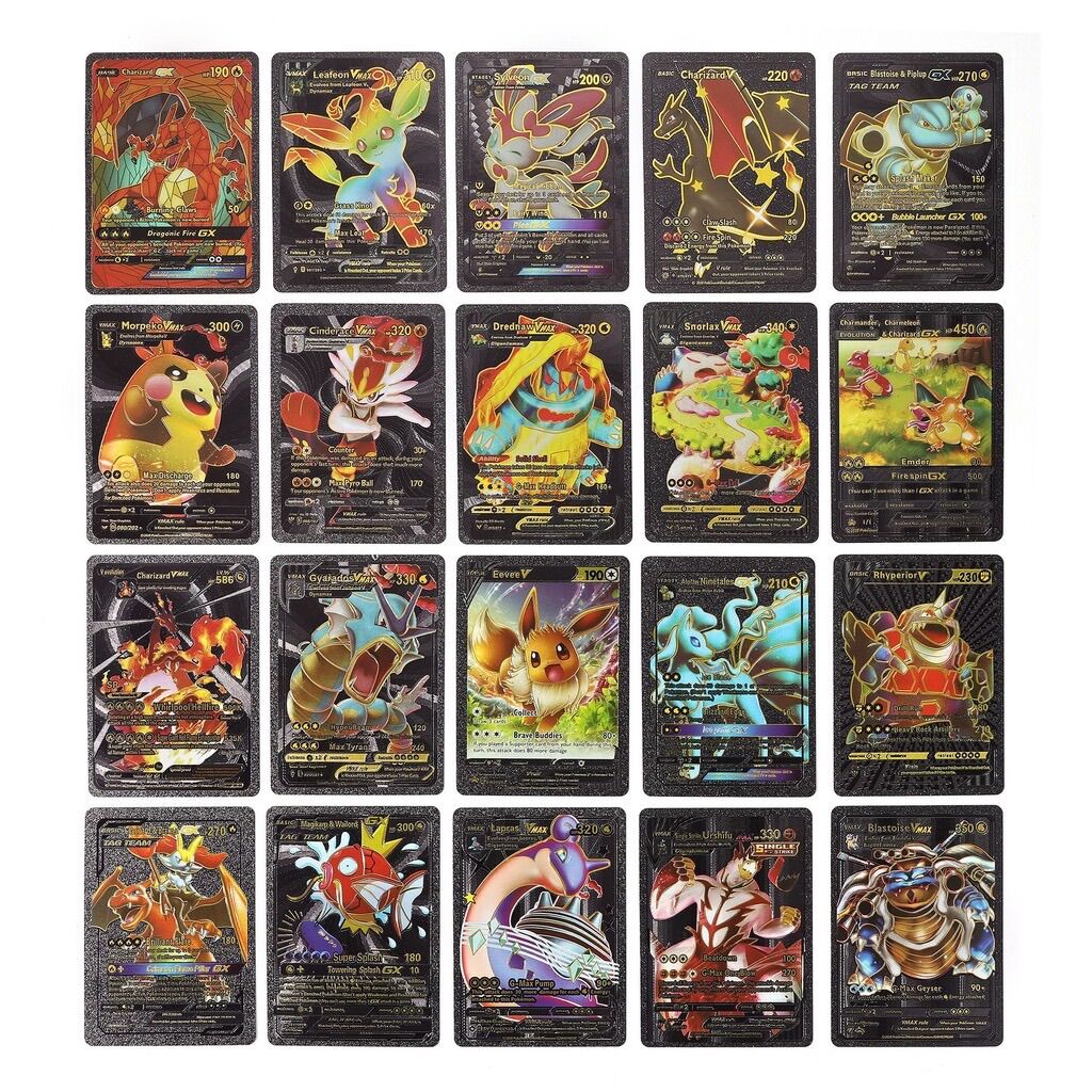 Hộp 20 thẻ bài pokemon đen (thẻ vip chống nước )