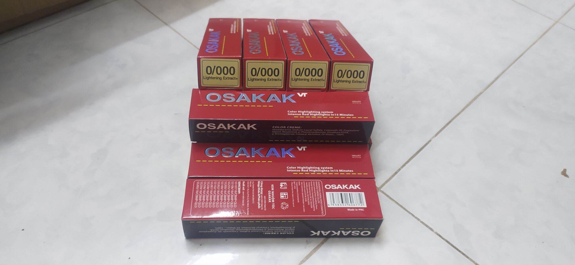 Kem nhuộm tóc màu 0/000 Osakak 100g ( bốn số 0)