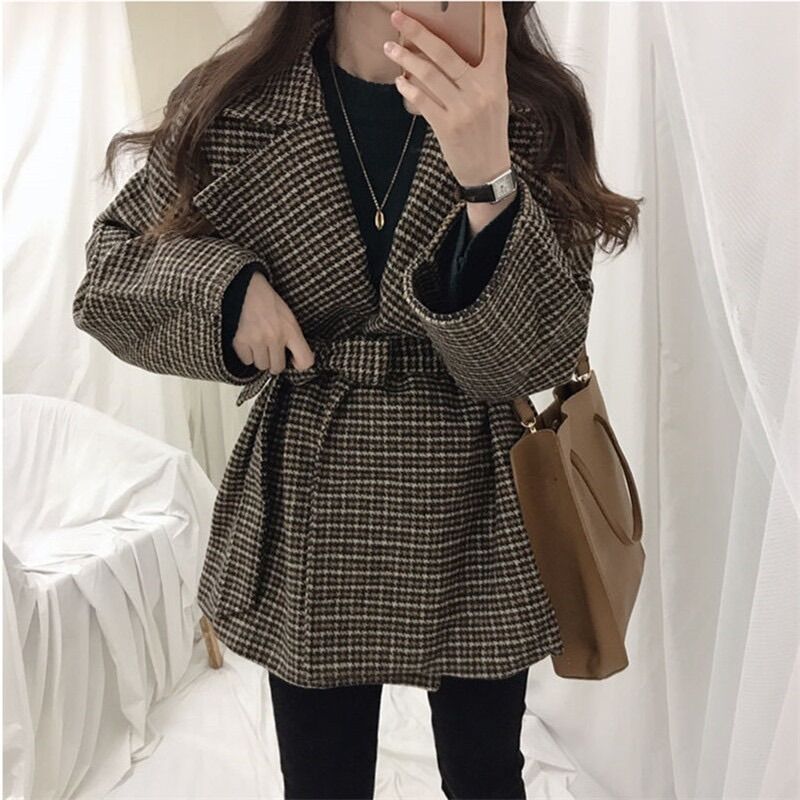 Áo khoác dạ phong cách Hàn Quốc