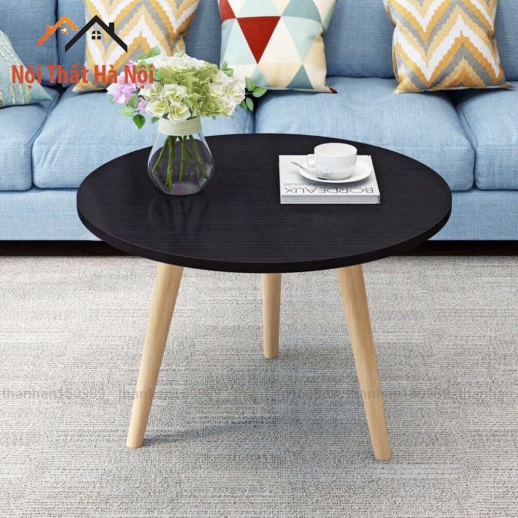 Bàn tròn sofa ngồi bệt gấp gọn màu trắng đẹp phi 60 tiện dụng bền đẹp