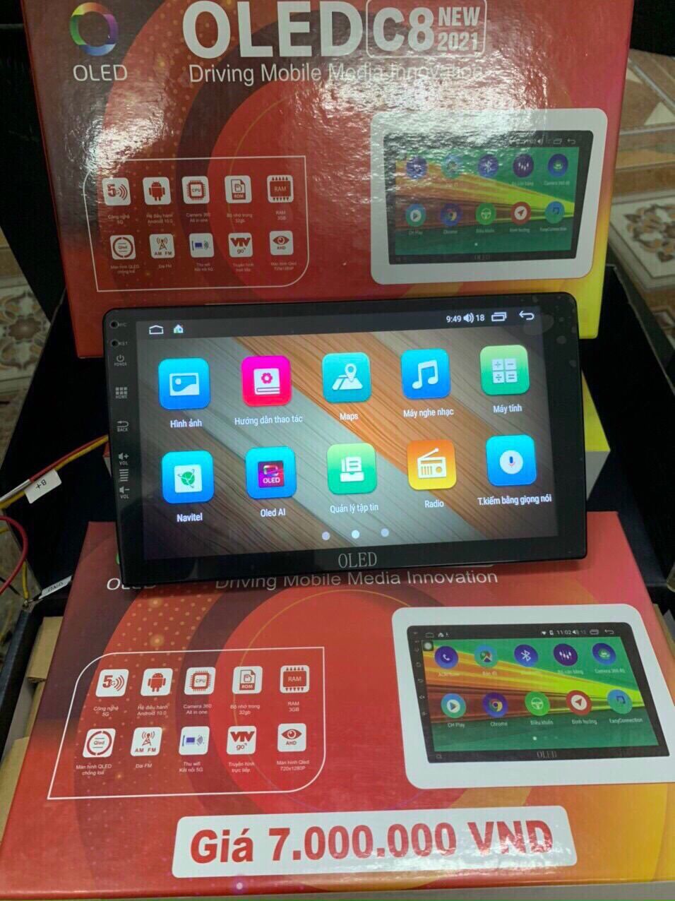 Màn hình android OLED C8 New - Ram 3GB - Rom 32gb - 8 Core