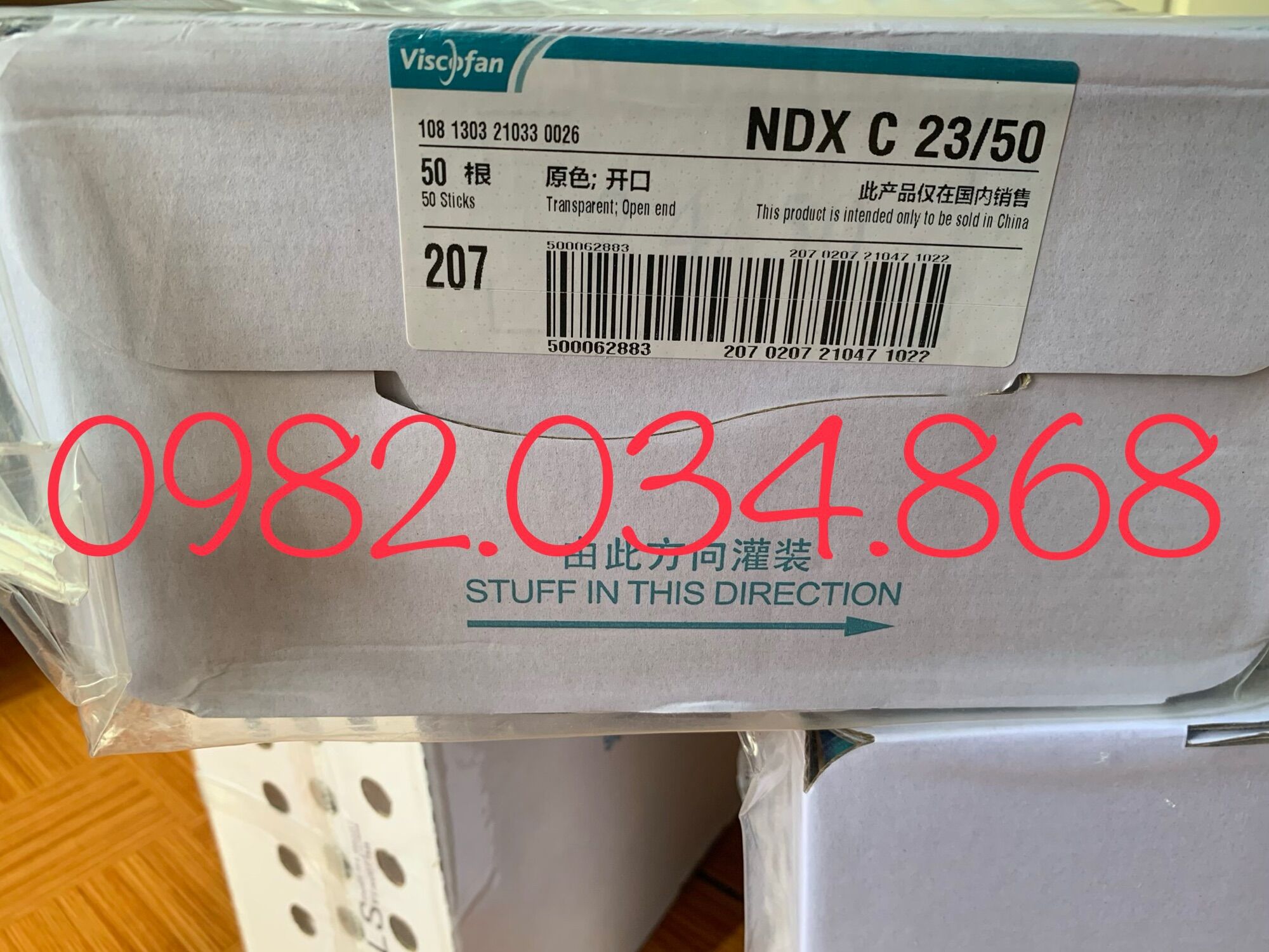 1 hộp vỏ xúc xích size 23ndxc