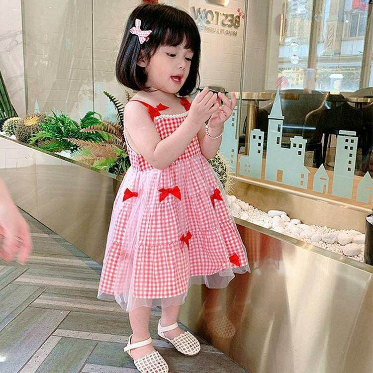 [HCM] Váy Đầm 2 Dây Cho Bé Gái Cực Xinh