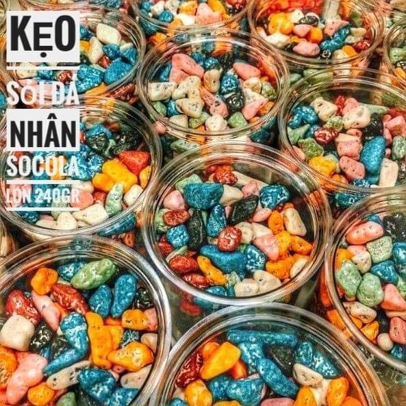 Kẹo Sỏi Đá Nhân Socola 100gr [Loại Đặc Biệt]  Hàng Ngon Nhà Làm