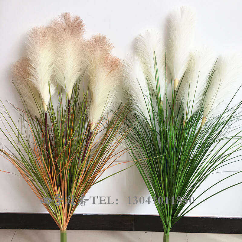 Sản Phẩm Mới Cây Bông Lau Bó Hoa To Hoa Giả Cỏ Khô Hoa Giả Ngũ Cốc Đạo Cụ Trang Trí Phòng Khách Cây Để Dưới Đất Hoa Cỏ