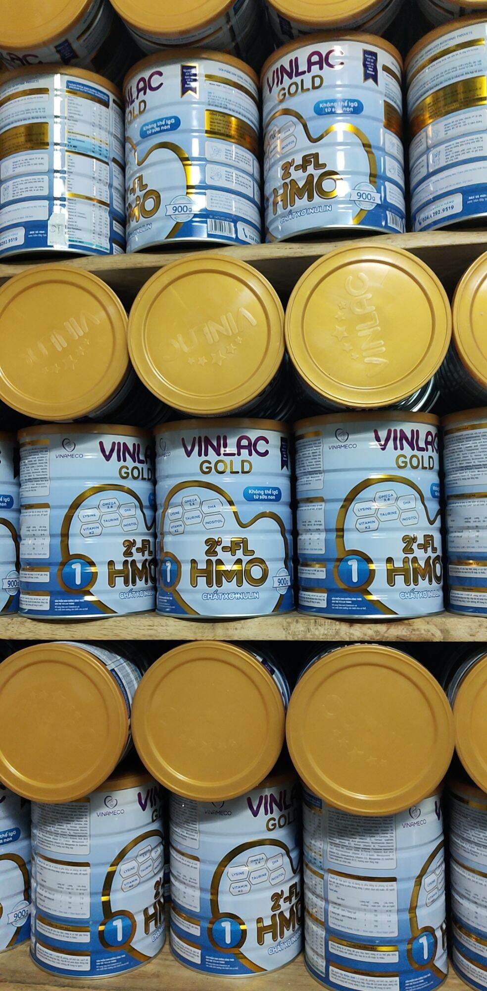 (tặng 1 khăn mặt)sữa vinlac gold 1 và 2  lon 800g date mới nhất 2025