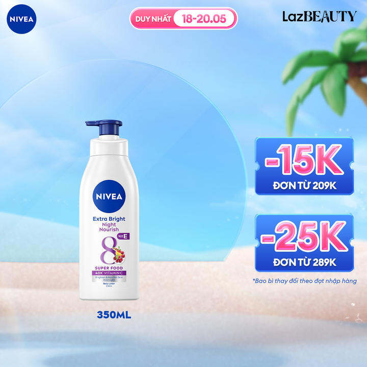 Sữa Dưỡng Thể NIVEA 8 Super Fooods Dưỡng Sáng Da | Mịn Da (350 ml)