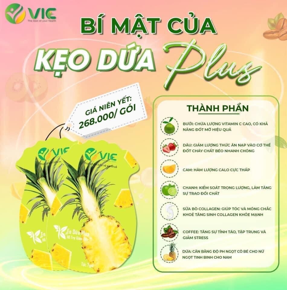 (GIẢM 2-3KG/GÓI)Kẹo dứa gi.ảm cân. Thải mỡ, detox, đẹp da.