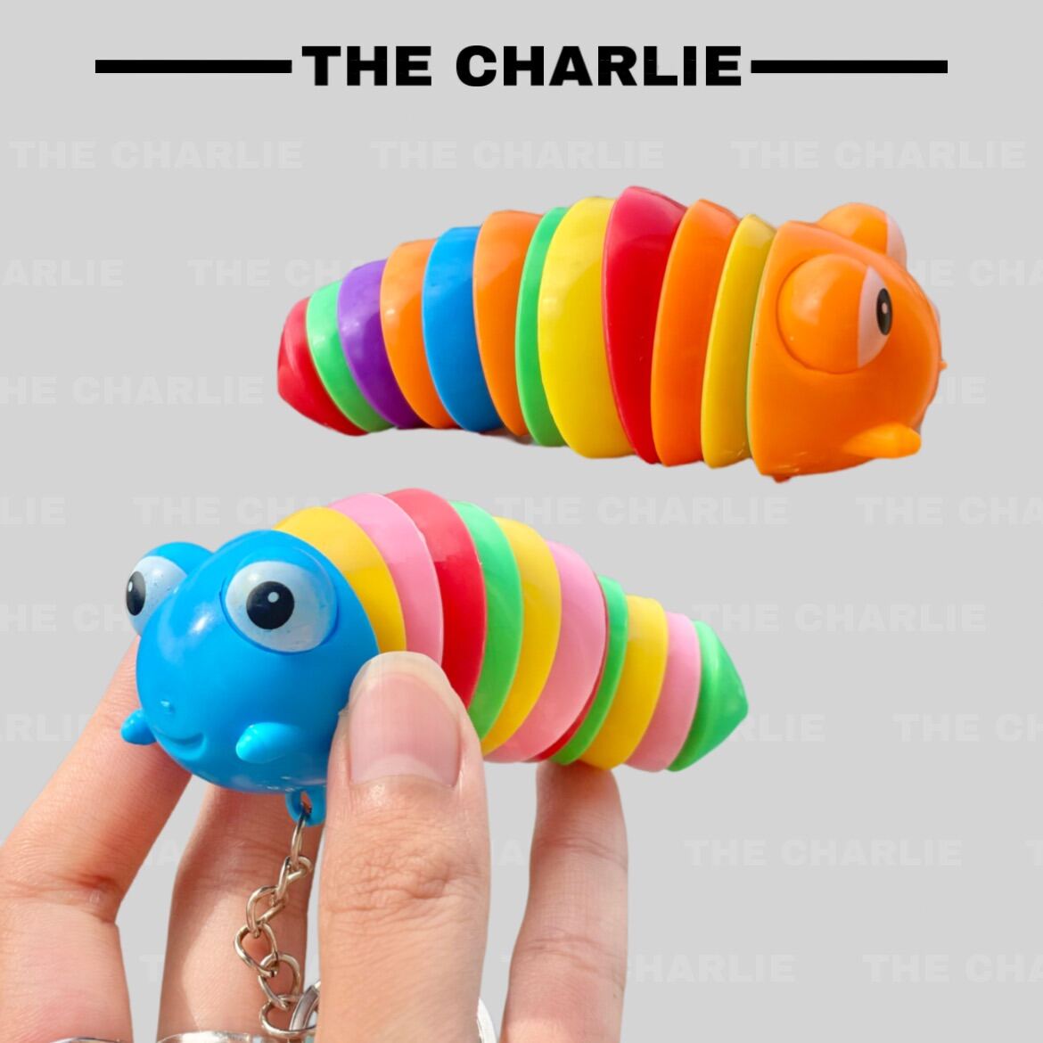 Móc khoá con sâu xả stress đồ chơi giải trí cho bé và người lớn - The Charlie