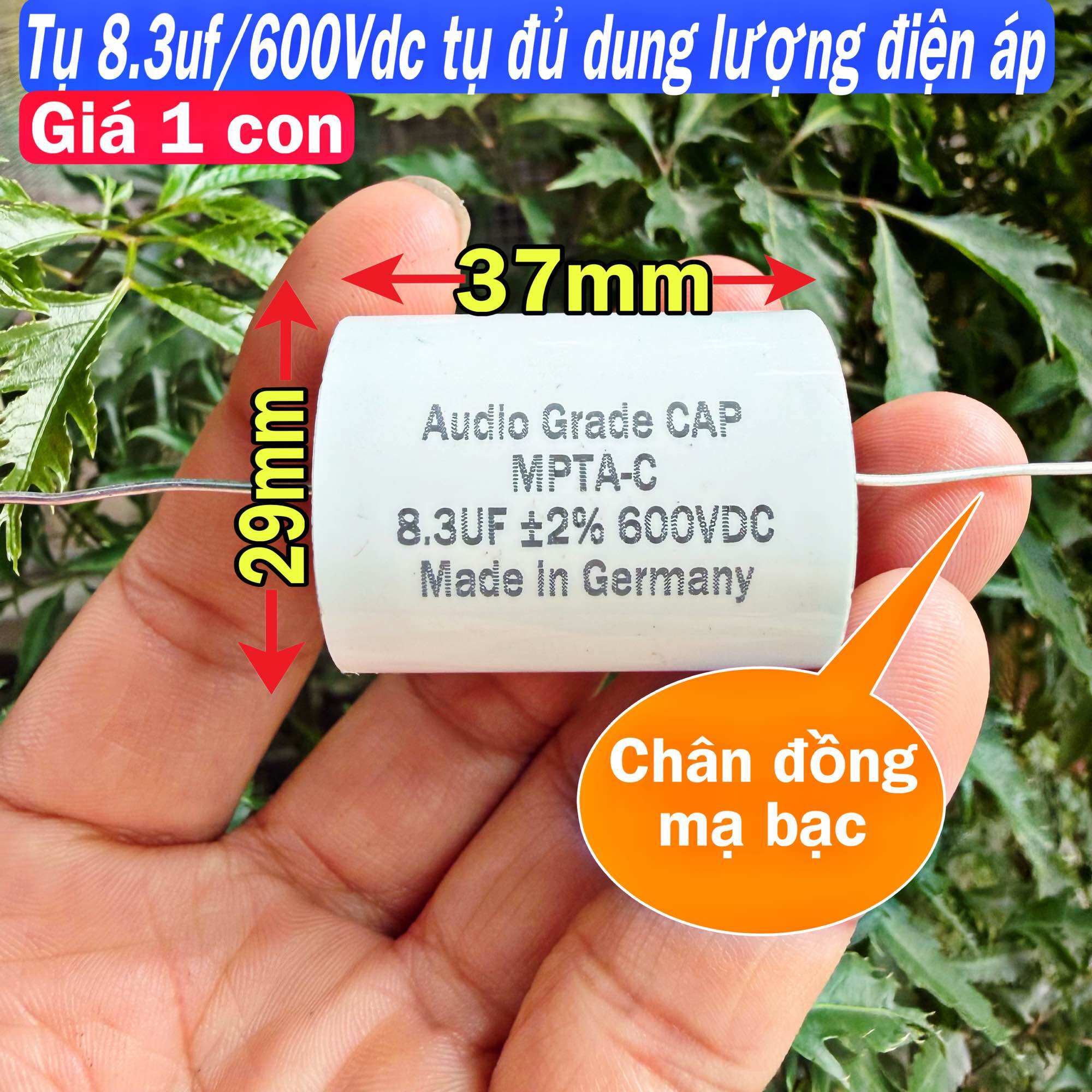 Tụ 8.3uf chính hãng audio Cap