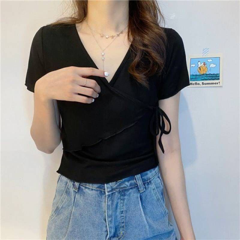 Áo kiểu dây đắp chéo buộc siêu xinh