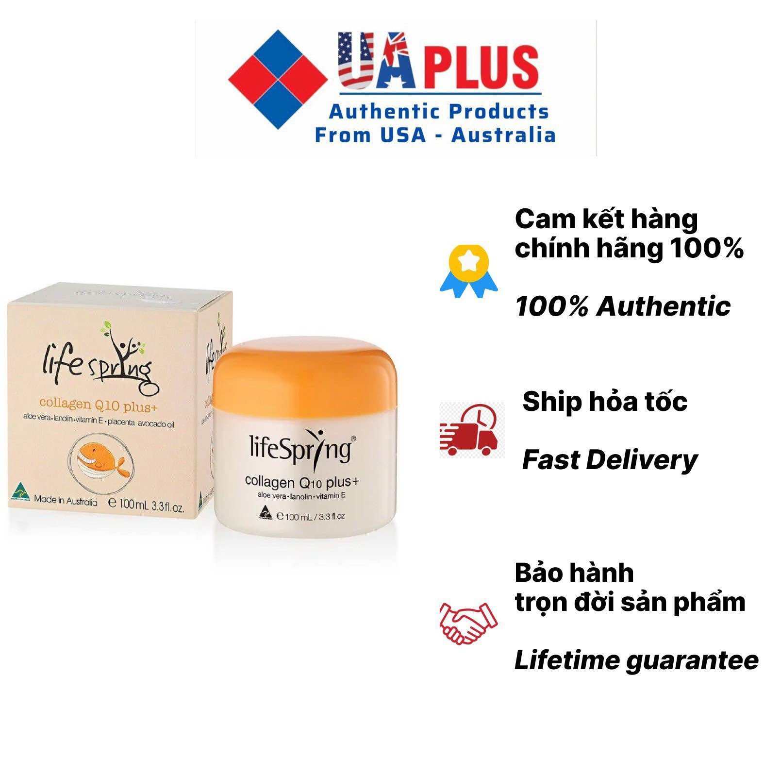 Kem dưỡng da nhau thai cừu life spring lifespring collagen Q10 Plus