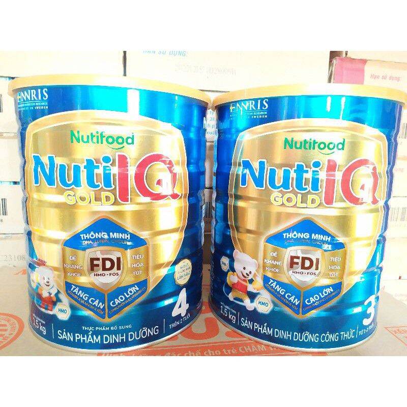 SỮA BỘT NUTI IQ GOLD 3 VÀ 4 1,5KG