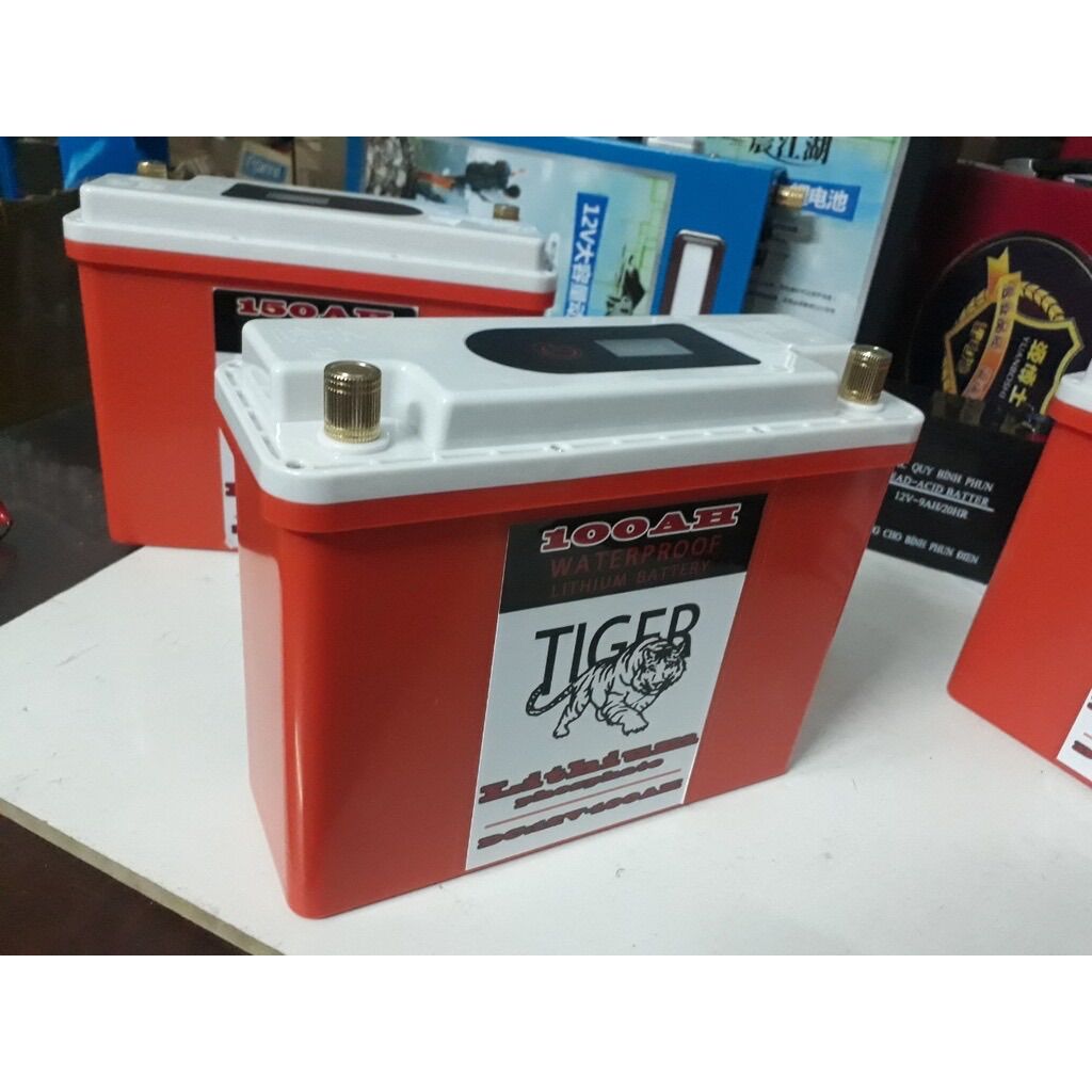 Bình Pin lithium 12V - 100Ah Chống nước hiệu TIGER