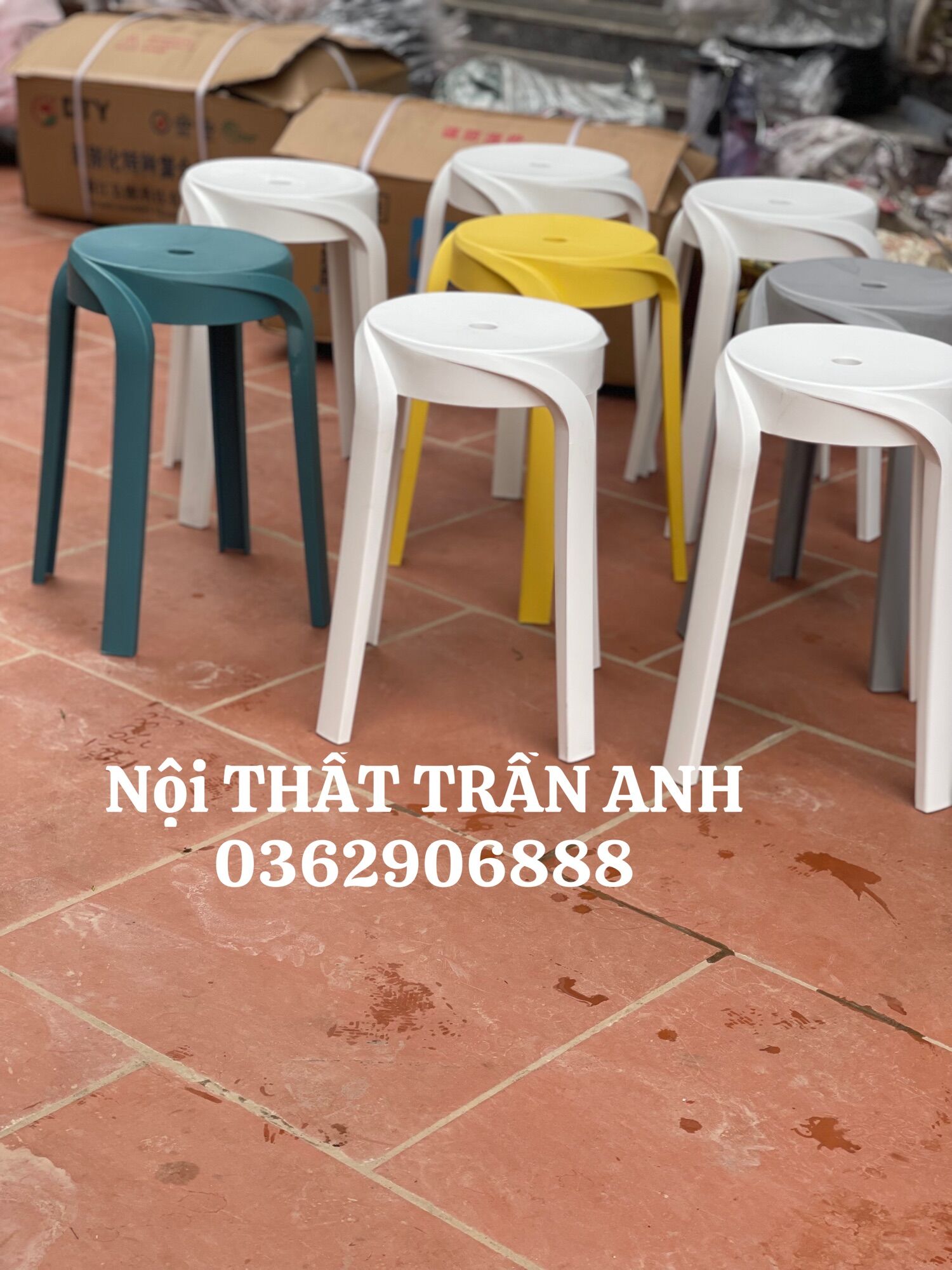 Combo 10 ghế đôn nhựa đúc