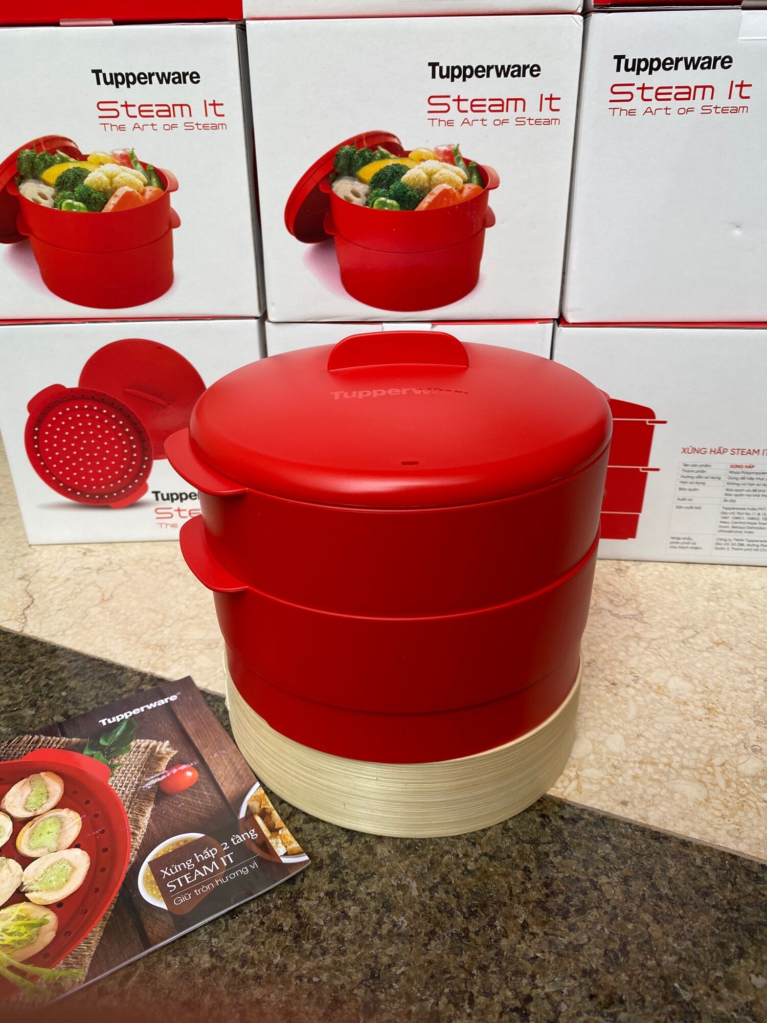 Lót Tre Đế Tre Chống Cháy Xửng Hấp Tupperware