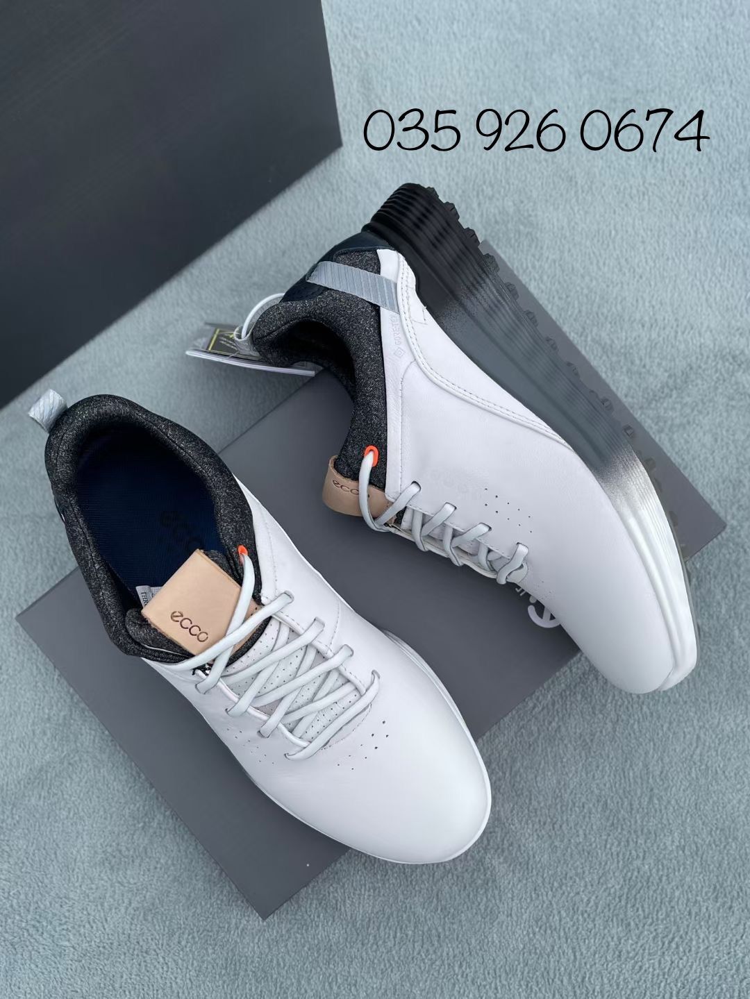 Giày golf nam ecco dây buộc chống nước,êm chân