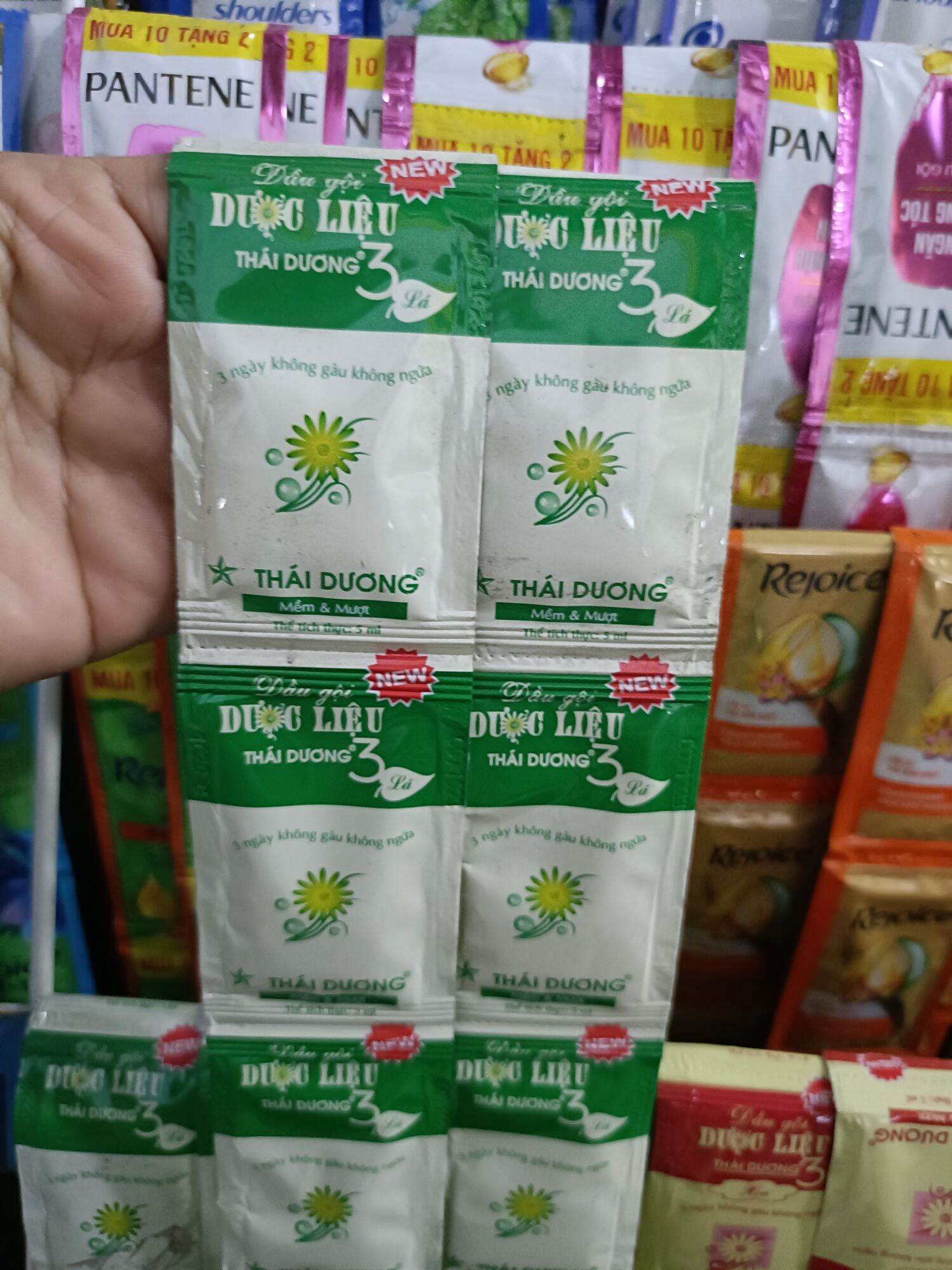 Three-pack X 5ml sunflower shampoo, Lotus Fragrance & leaf fragrance