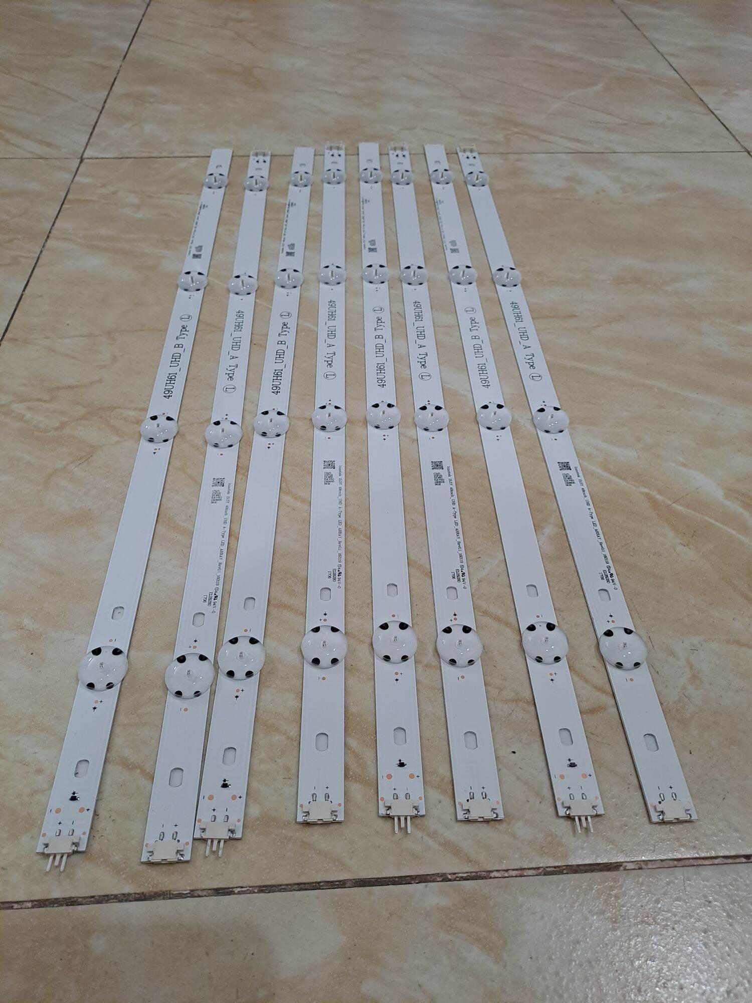 thanh led tivi LG 49UH610 bóng bé bộ gồm 8 thanh